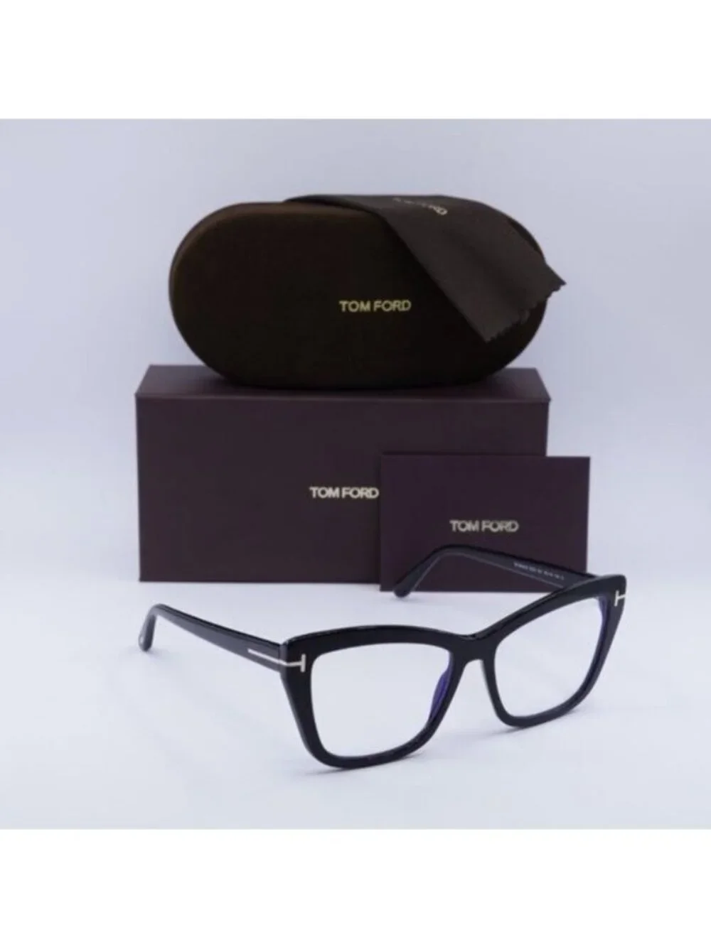 Tom Ford FT5826-B 001 Cat Eye Eyeglasses 55mm - Black